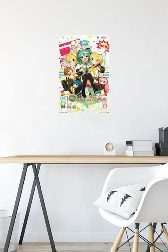 Miniatura 4 de Hatsune Miku - Póster de pared Hey de 22.4 pulgadas de largo x 14.7 pulgadas de ancho, versión premium sin marco