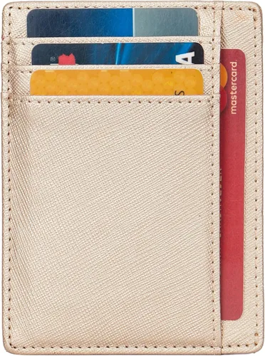 Miniatura 5 de LinsCraft Pequeñas carteras de bolsillo con bloqueo RFID para hombres y mujeres