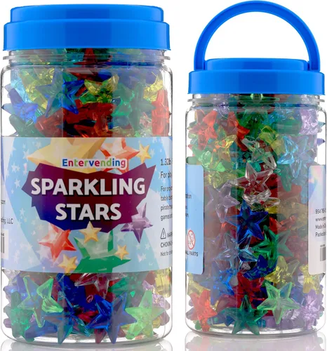 Miniatura 7 de Estrellas de plástico, piedras preciosas y cristales, paquete de 220 piezas (0.9 libras) de relleno de jarrón - Joyas para manualidades - Rocas