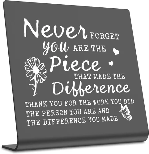 Miniatura 11 de Regalos de agradecimiento para mujeres y hombres, placa decorativa para oficina, regalos de reconocimiento con cita motivacional "En caso de que