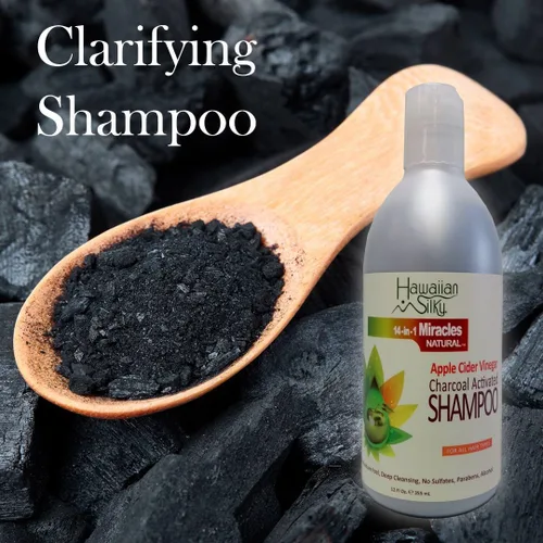 Miniatura 3 de Champú de vinagre de sidra de manzana activado con carbón, 12 onzas líquidas de aceite de ricino negro