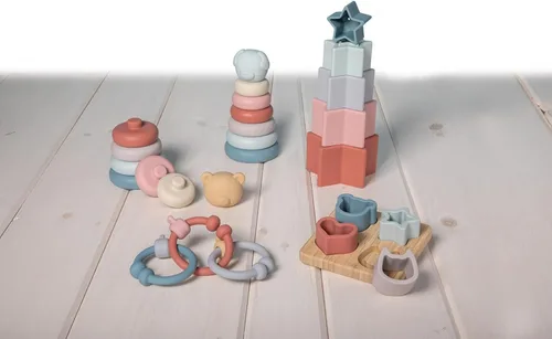 Miniatura 5 de Mary Meyer Vasos apilables de silicona para bebés y niños pequeños, regalos preescolares de 9 pulgadas, estrellas
