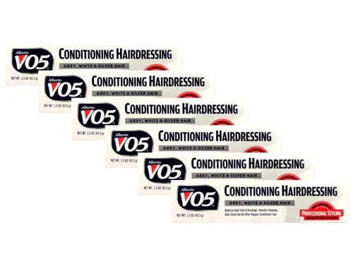 Alberto VO5 Acondicionador de peluquería para cabello rubio gris/blanco/plateado, tubos de 1.5 onzas (paquete de 6)