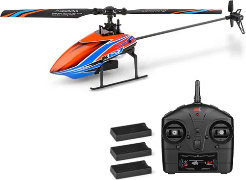 GoolRC Helicóptero RC, helicóptero de control remoto WLtoys XK K127, avión RC de 4 canales con giroscopio de 6 ejes, retención de altitud, despegue