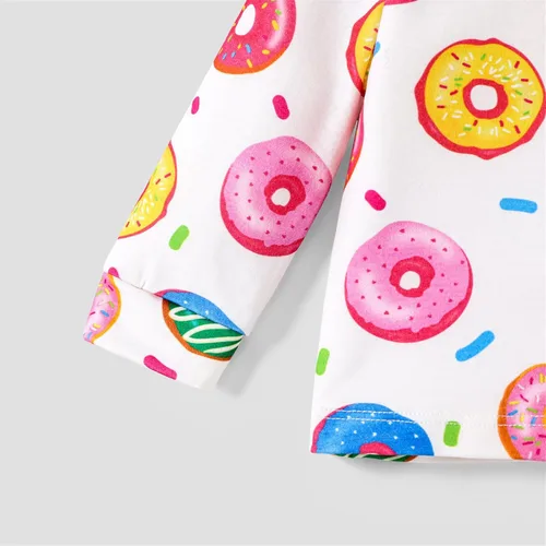 Miniatura 2 de PATPAT Conjunto de pijama de manga larga con estampado geométrico básico para bebé