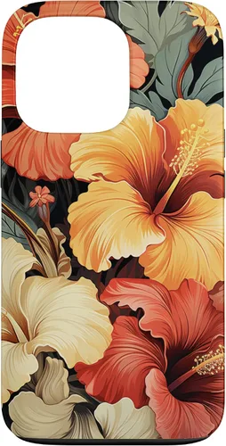 Miniatura 10 de Funda para iPhone 13 Pro Max con diseño tropical hawaiano amarillo rojo hibisco plumeria