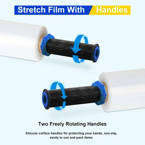 Miniatura 3 de RAZCC - Película elástica, resistencia industrial, envoltura retráctil para envoltura de paletas, envoltura de plástico transparente resistente