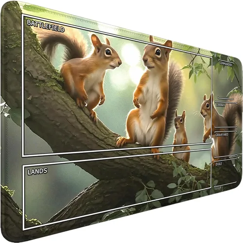 Miniatura 19 de MTG - Tapete de juego con bordes cosidos, parte inferior de goma antideslizante, tapete de juego TCG para gatos, superficie de goma lisa, tapete