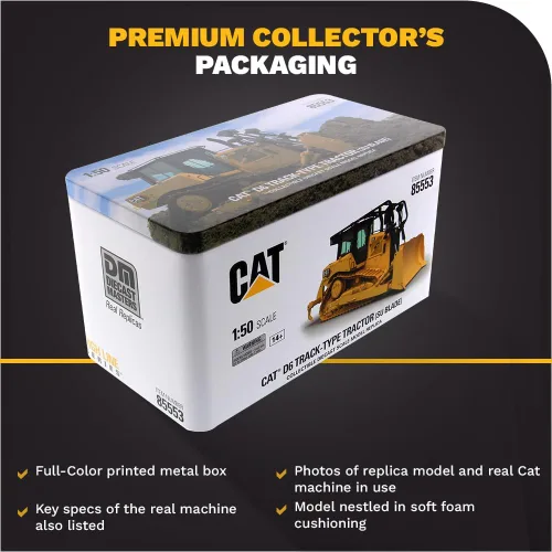 Miniatura 6 de Diecast Masters 1:50 Escala Cat D6 XW SU Bulldozer para coleccionistas, Caterpillar Track-Type Tractor Construcción Modelo Modelo Réplica, Serie