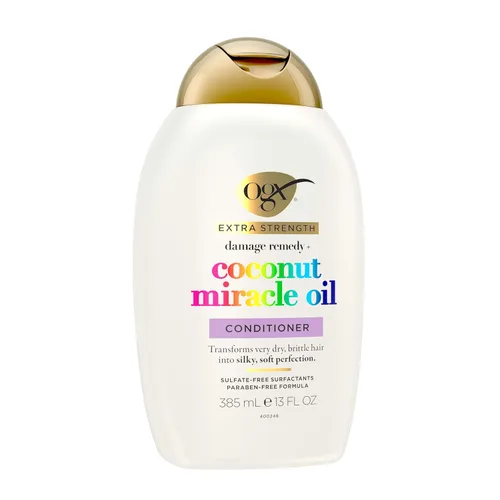 Miniatura 7 de OGX Remedio para los daños extra fuerte + Acondicionador de aceite milagroso de coco, 13 onzas