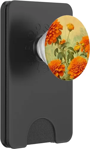 Miniatura 8 de Marigold Flower Vintage PopSockets Adhesive PopGrip