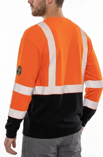 Miniatura 3 de BOCOMAL FR Tee Shirts High Visibility/Hi Vis Flame Resistant/Fire Retardant Shirt 7oz Reflective Hombres Seguridad Camisas Camiseta naranja/negra/Hi