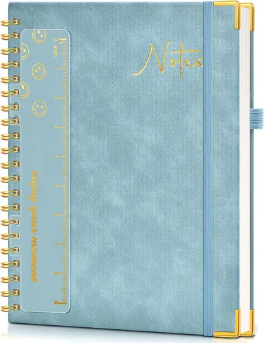 Miniatura 11 de Cuaderno en espiral de tapa dura de 8.5 x 11 pulgadas, cuadernos A4 grandes y bonitos para mujeres y hombres, cuaderno rayado a rayas