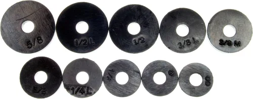 Miniatura 4 de DANCO Juego de arandelas planas surtidas PRO, negro, 100 piezas (34441)