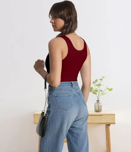 Miniatura 2 de wirarpa Camisetas sin mangas de algodón para mujer, cómodas, capa base, paquete de 2