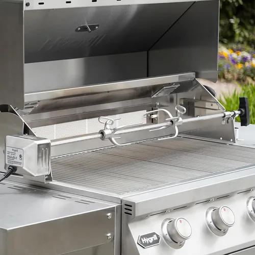 Miniatura 5 de Stanbroil Hygrill - Kit de asador para todas las parrillas Hygrill de gas y carbón integradas de 4 quemadores, asadores con motor, varilla