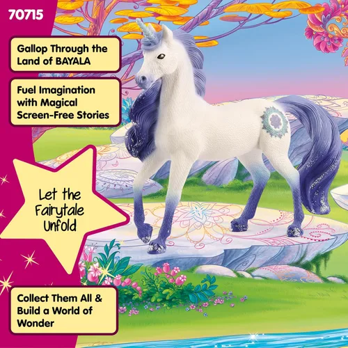 Miniatura 4 de Schleich Bayala - Juguete de semental unicornio Mandala para niñas y niños - Figurilla de caballo de fantasía para niños a partir de 5 años