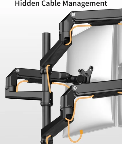 Miniatura 3 de Ergounion Brazo de extensión solo para soportes de monitor Ergounion, para aumentar la longitud del brazo, actualización perfecta para el brazo