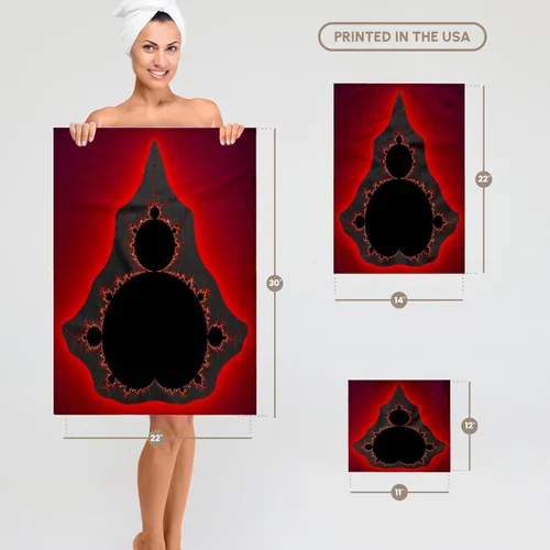 Miniatura 5 de 3dRose Red Fractal Ora - Buda 15x22 Hand Towel