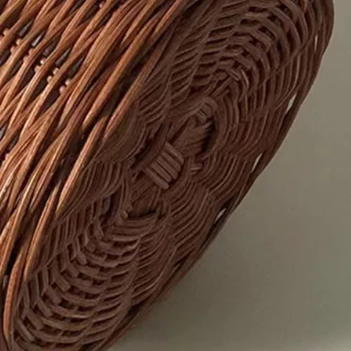 Miniatura 6 de Lindo oso tejido ratán cuadrado caja de pañuelos titular para cocina, baño, coche Soporte decorativo de mimbre recargable dispensador de Marrón