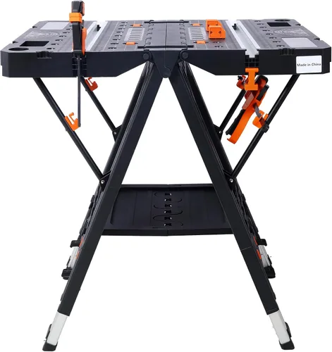 Miniatura 4 de Mesa de trabajo plegable 2 en 1 y caballete, 31" Ancho x 25" Profundidad x 28" Altura Configuración fácil Banco de trabajo portátil, mesa de trabajo