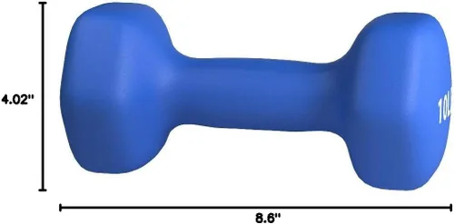 Miniatura 4 de Amazon Basics - Mancuerna de entrenamiento de fácil agarre, con revestimiento de neopreno, disponibles en varios juegos y pesos