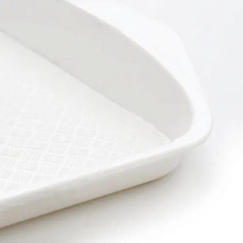 Miniatura 3 de Bandejas de plástico blanco para servir comida rápida, 16.9 x 12 pulgadas, juego de 4