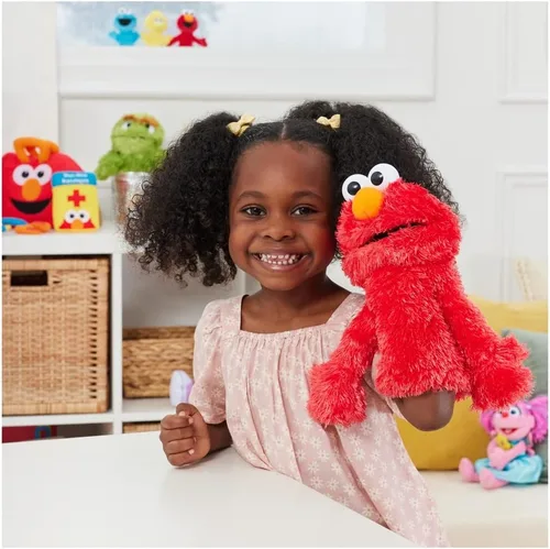 Miniatura 5 de Barrio Sésamo Marioneta, Elmo, 11 pulgadas, Elmo Marioneta de mano Elmo
