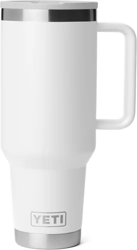Miniatura 17 de YETI Rambler - Taza de viaje de 40 onzas con tapa abatible y pajilla, acero inoxidable, aislada al vacío, a prueba de fugas, apta para portavasos