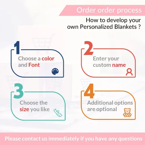 Miniatura 4 de Mantas de bebé personalizadas para niñas con nombre - Mantas suaves para bebé recién nacido - Mantas personalizadas (30-40 pulgadas)