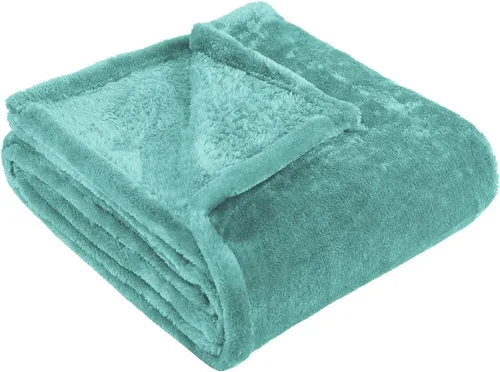 Miniatura 15 de Superior Manta Clásica de Forro Polar Sólido, Gruesa, Acogedora, Mantas Cálidas, Ropa de Cama y Manta de Sofá de Felpa Suave Aterciopelada, Linda