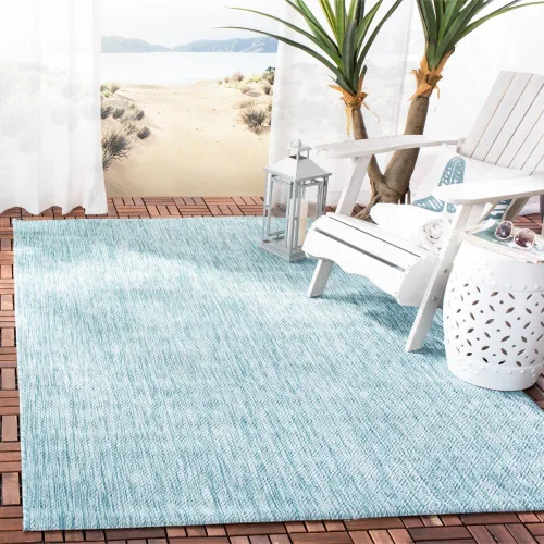Miniatura 71 de SAFAVIEH Courtyard Collection CY8520 - Alfombra decorativa sólida para interiores y exteriores, impermeable, fácil limpieza, 2 x 3 pies 7 pulgadas