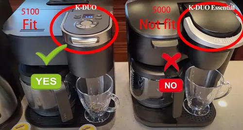 Miniatura 5 de Repuesto de cafetera de vidrio para 12 tazas, solo compatible con la cafetera KEURIG K-DUO 5100 de 12 tazas, no es compatible con K-Duo Essentials