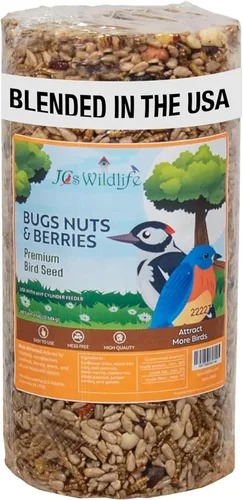 Miniatura 11 de JCs Wildlife Cilindro de semillas de pájaros con agujero, sin ensuciar, sin relleno, alimento para pájaros silvestres para comederos exteriores