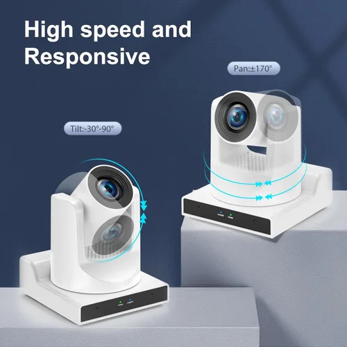 Miniatura 6 de SMTAV Cámara PTZ, cámara PTZ NDI 30X con seguimiento AI y salidas de transmisión HDMI/SDI/USB3.0/IP para iglesia, conferencia, eventos, enseñanza