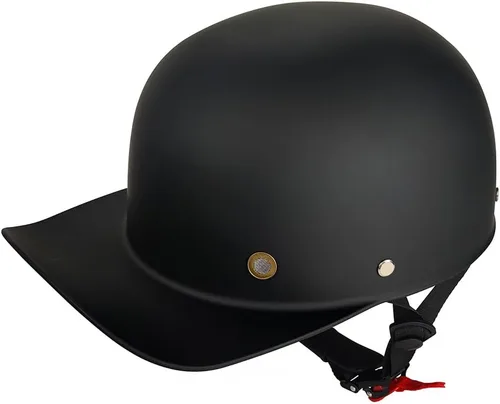 Miniatura 2 de Casco de motocicleta vintage para hombres y mujeres adultos, casco de moto de cara abierta, casco retro medio casco de moda gorra de béisbol casco