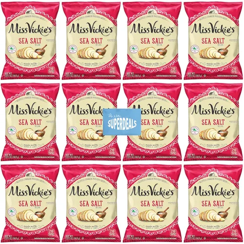 Miniatura 9 de Papas Fritas Cocidas en Caldero de Miss Vickie's Paquete de Valor Empaquetado por SUPERDEALS Bolsa de 1.375 Oz Paquete de Variedad Supremo de 5