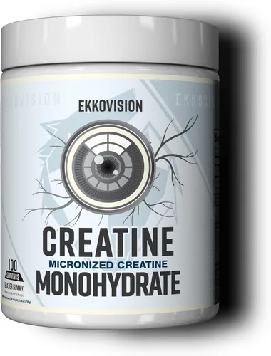 Miniatura 25 de Ekkovision Polvo de Monohidrato de Creatina Micronizado, Cereza Negra, Suplemento Pre Entrenamiento y Post Entrenamiento para Hombres y Mujeres