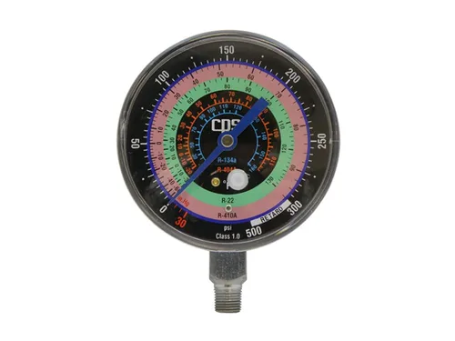 CPS Medidor de baja presión RGH4L de 3.13 pulgadas, medición precisa para R-134A; R-22; R-404A y R-410A; compatible con colectores MV2H; MV4H; MBH4Z