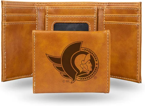 Miniatura 58 de NHL Rico Industries - Billetera triple grabada con láser y tres pliegues, accesorio para hombre