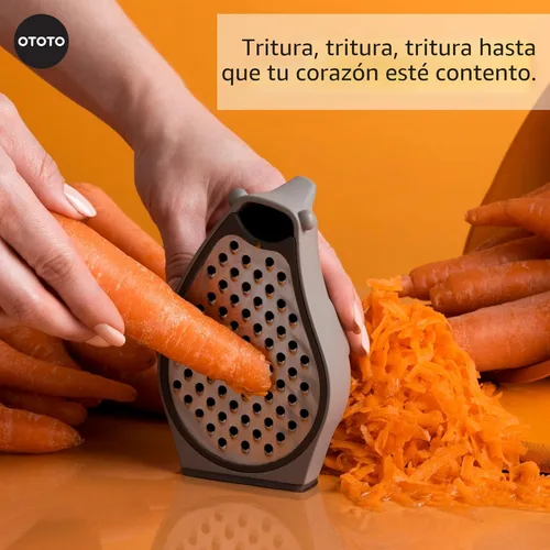 Miniatura 4 de OTOTO Rallador - Acero inoxidable, sin BPA, apto para lavavajillas, divertido gadget de cocina, rallador de verduras, lindos regalos y accesorios