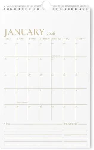 Miniatura 8 de Karto Calendario de pared 2026 – Vertical de 8.5 x 11 pulgadas, de enero de 2026 a junio de 2027 – Aumenta tu productividad y fácil planificación