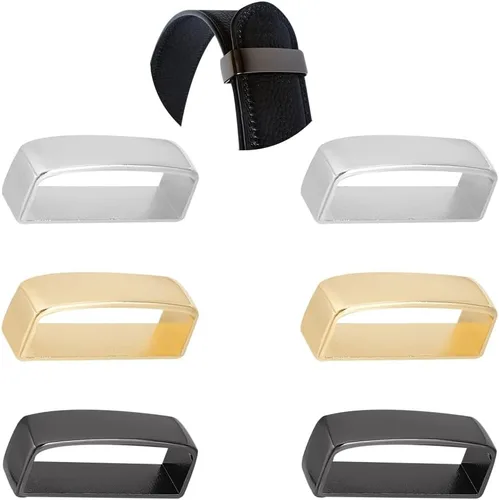 WADORN Paquete de 6 correas de metal para cinturón, 3 colores de aleación, hebillas de cinturón para hombre, 1.4-1.55 pulgadas (1.398-1.555 in),