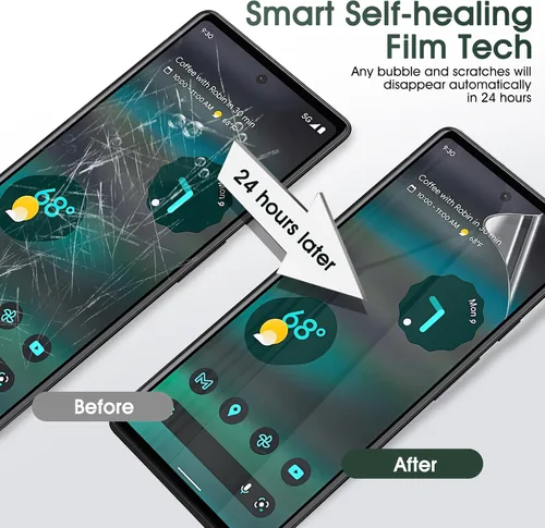 Miniatura 6 de Paquete de 3 protectores de pantalla para Google Pixel 6A, película protectora de TPU flexible autorreparable para Google Pixel 6A, película