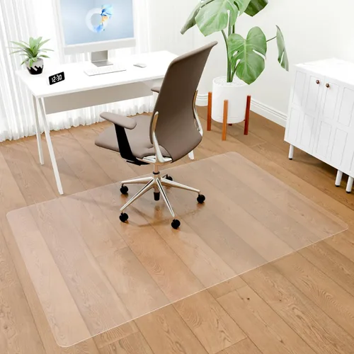 Miniatura 15 de Tapete para silla de oficina para alfombra, tapete grueso transparente para silla de escritorio para alfombras, tapetes de plástico para sillas
