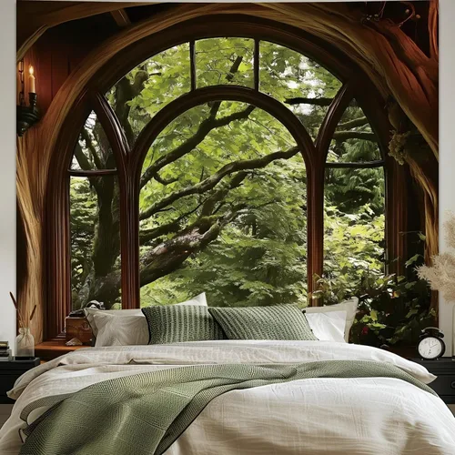 Miniatura 9 de Apdidl Tapiz Verde del Árbol de la Vida para Dormitorio, Colgante de Pared de Árbol Natural Estético, Tapices Bohemios Hippie Arte de Pared, Manta