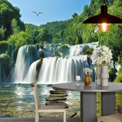 Miniatura 5 de FLFK Murales de Pared Despegables y Adhesivos de Paisaje de Cascada 78.7"x59" - Papel Tapiz Autoadhesivo Pintura Adhesivo Grande XXL Póster