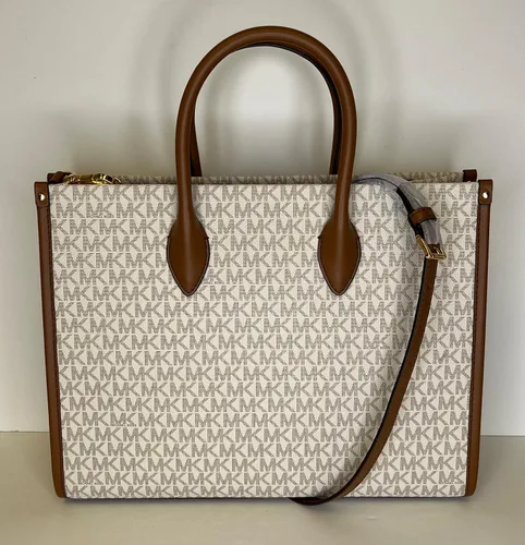 Miniatura 8 de Michael Kors Mirella MD EW - Bolsa de mano con logotipo grande continental y gancho para bolso