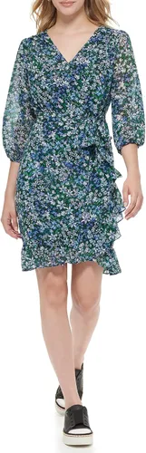 Miniatura 2 de Karl Lagerfeld Paris Essential Floral Print Womens Dresses with Sleeves