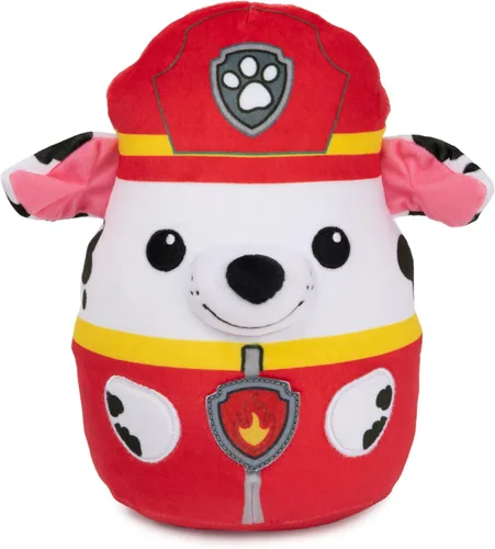 Almohada de peluche Paw Patrol Marshall Squish, juguete oficial del exitoso dibujo animado, animal de peluche blando y apretable para niños de 1 año